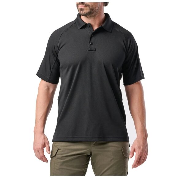 5.11 Tactical Series Performance Black Short Sleeve Tactical Polo Shirt Size M - Picture 1 of 11
